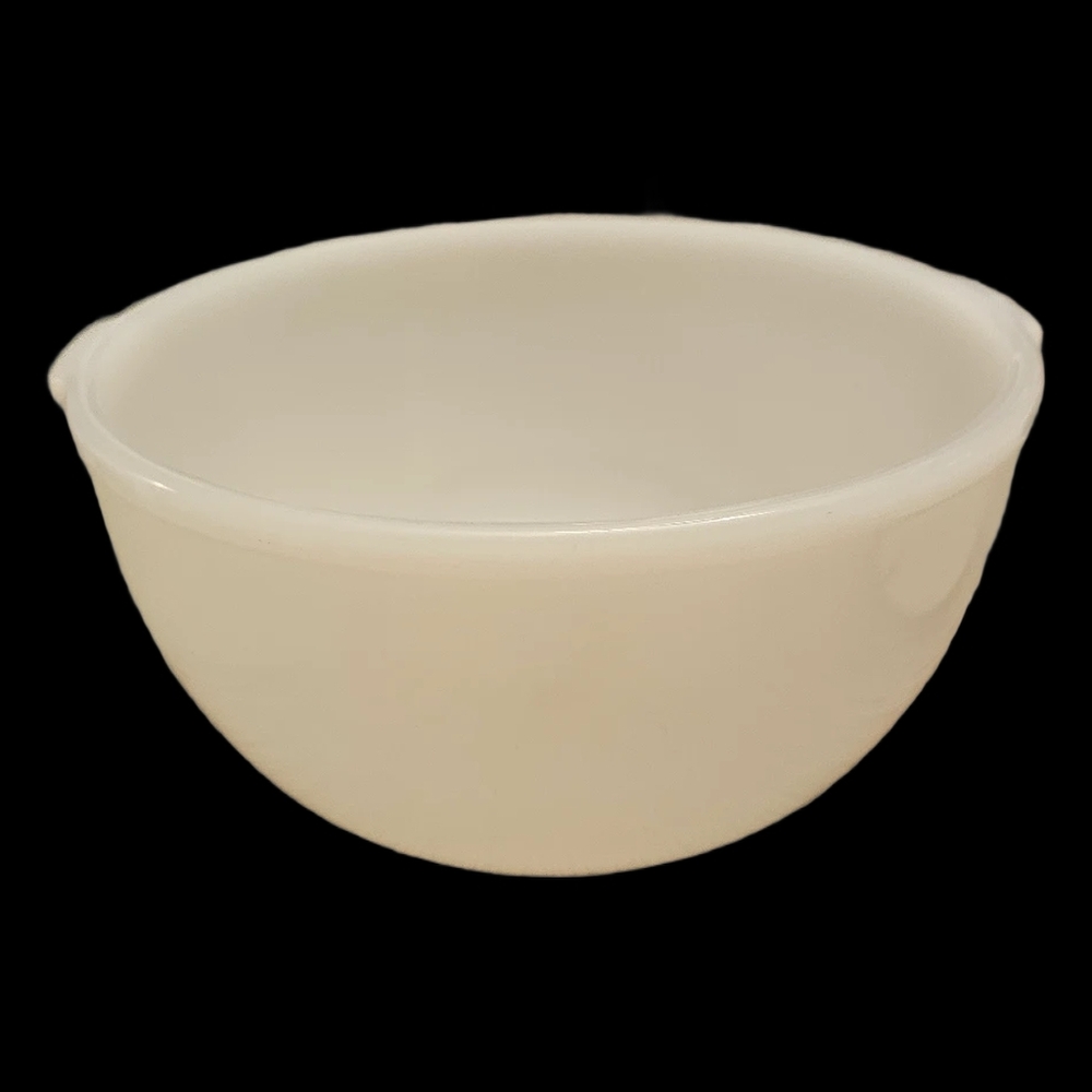 Vintage Glasbake For Sunbeam Milk Glass 9" Mixing Bowl #3